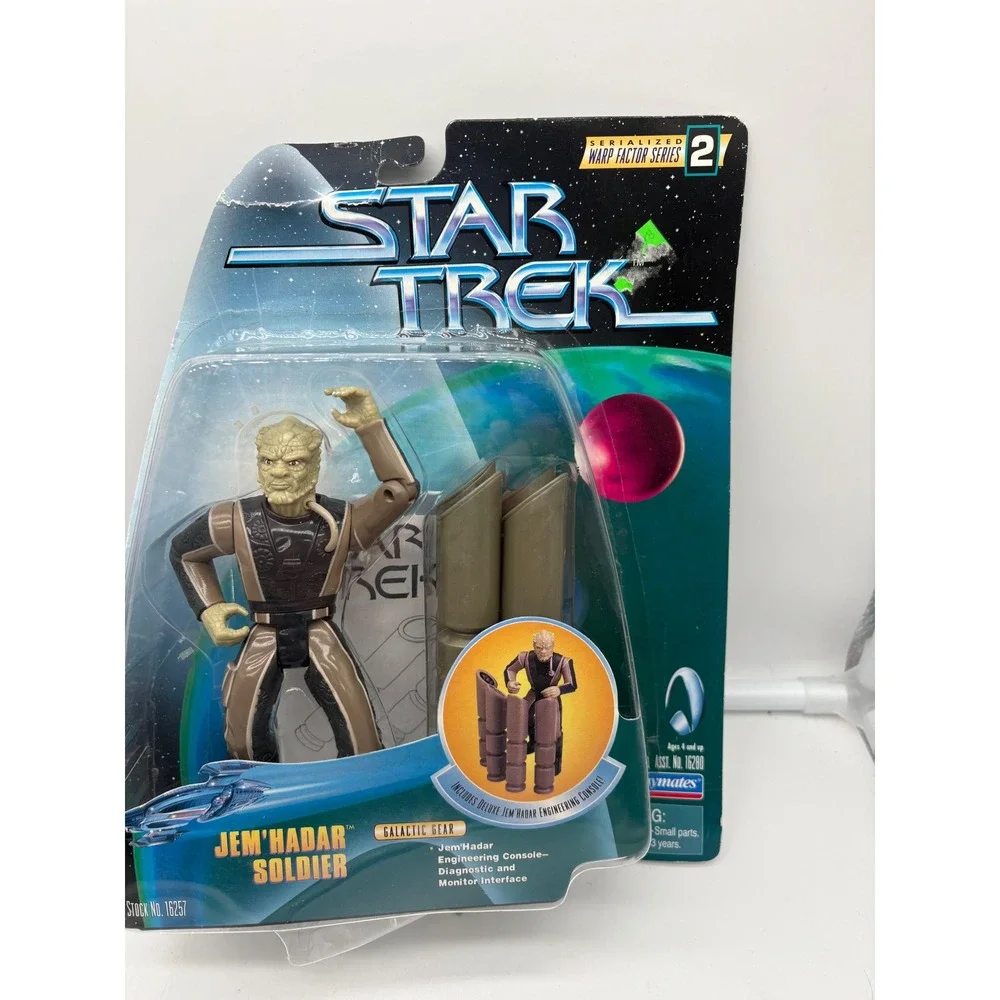 Star Trek Playmates Warp Factor Figure Lot: Cadet Data, Sisko, Spock, Jem'Hadar - Picture 8 of 9